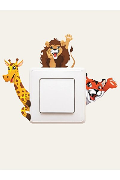 LİPYOS Sevimli Hayvanlar Priz Duvar Sticker