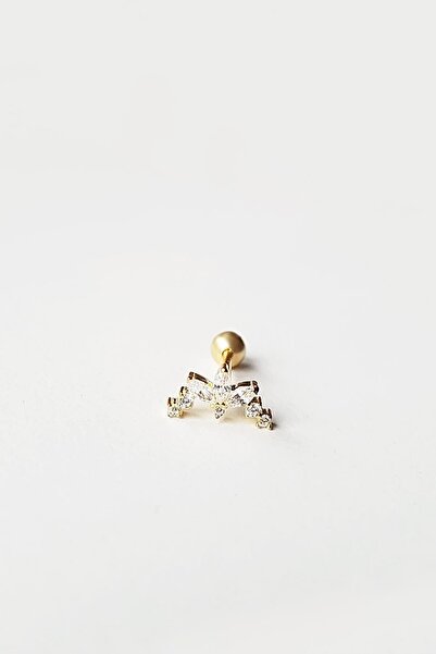 MorMajor Silver Tekli Ithal Jibel Ji Gümüş Küpe Piercing