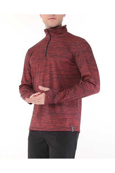 GHASSY CO. Men's Running Moisture Absorbing UV Sun Protection Fence Detailed Long Sleeve Outdoor Tshirt