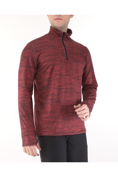 GHASSY CO. Ανδρικό μακρυμάνικο μπλουζάκι εξωτερικού χώρου για τρέξιμο που απομακρύνει την υγρασία από υπεριώδη ακτινοβολία με λεπτομέρεια