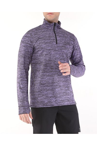 GHASSY CO. Men's Running Moisture Absorbing UV Sun Protection Fence Detailed Long Sleeve Outdoor Tshirt