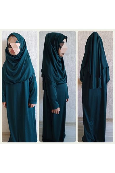 Dua Mini rochie de rugăciune practică dintr-o singură piesă - verde închis