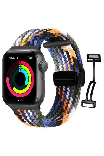 NovStrap Apple Watch Ile Uyumlu 42 44 45 49 Mm Seri 4 5 6 7 8 9 Se Ultra Kord...