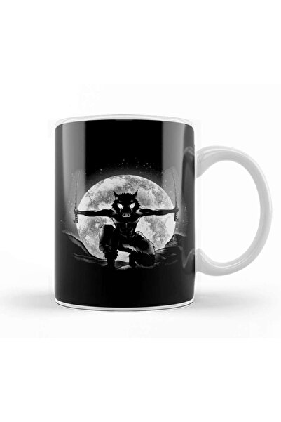 Baskı Dükkanı كوب ضوء القمر الخنزير الزجاجي من البورسلين