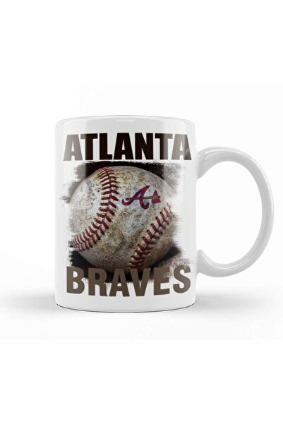 Baskı Dükkanı Atlanta Braves Ball Mug Cup Porcelain