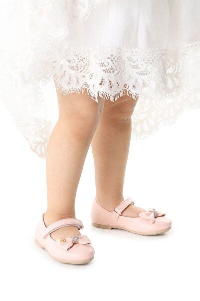 Kiko Kids Copii Velcro Bow Pantofi de balerină pentru fete Aegean 201 Volume