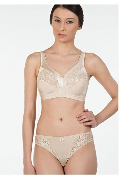 Kom Жіночий бежевий бюстгальтер без кісточок, що підтягує, мінімізер, новий с...