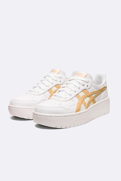Asics Damen / Mädchen WHITE/DUNE Sneaker