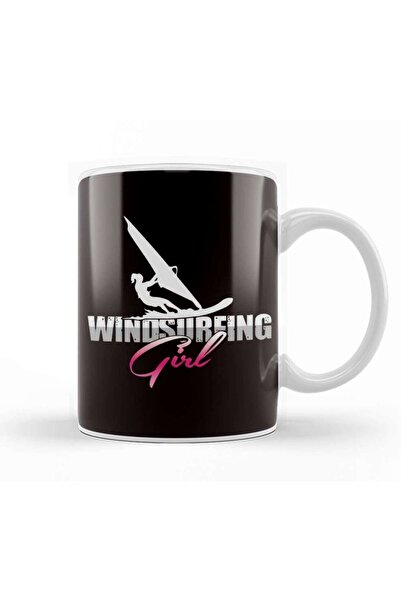 Baskı Dükkanı كوب بورسلين للفتيات لركوب الأمواج شراعيًا للرياضات المائية أوشن ويف سيرفر