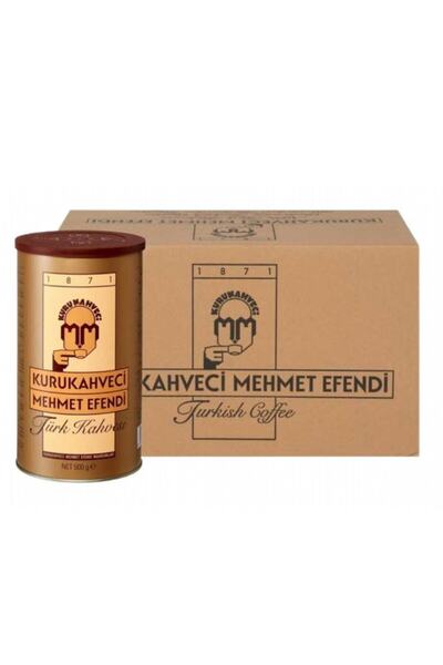 Mehmet Efendi Kuru kahveci Türk Kahvesi 500 Gr Teneke Kutu 6 Adet