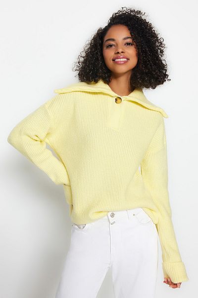 Cool Sexy Yellow Women Sweaters Cardigans Styles Prices Trendyol Page 3