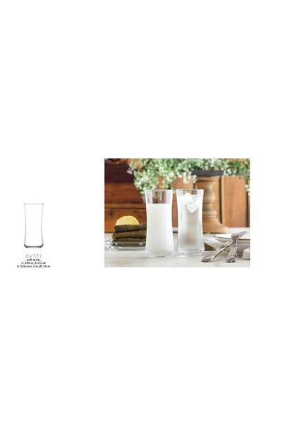 LAV Duru thin bottom lemonade glass - 6 raki glasses