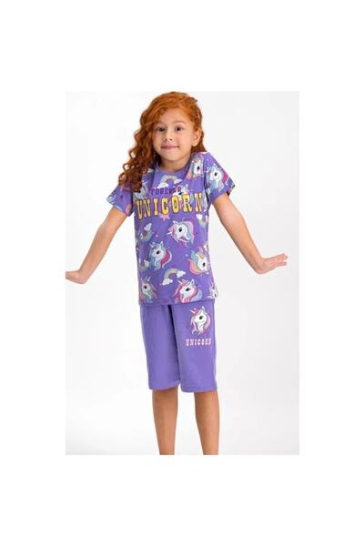 Forever Unicorn Purple Girls Capri Set