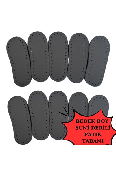 Rasim Uyar 10 Çift Siyah Suni Deri EVA Bebek-Çocuk Patik Tabanı - 2 Katmanlı ...