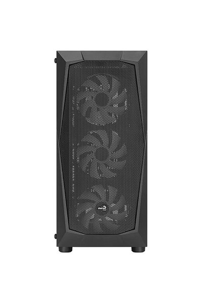 AEROCOOL مروحة Falcon V2 مقاس 4 × 12 سم ARGB LED، لوحة جانبية من الزجاج المقسى، حقيبة كمبيوتر للألعاب USB 3.0 ATX
