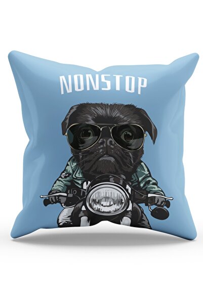 Moud's Husă de pernă din piele de căprioară cu imprimeu non-stop, tip câine, ...