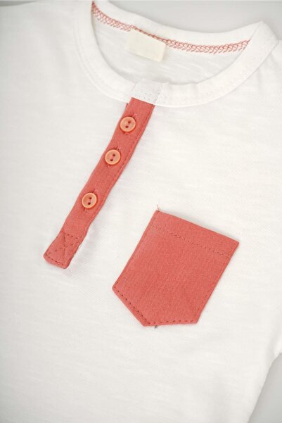 MİNİKO KİDS BABY BOY SET WITH POCKET MODEL AND BUTTONED COTTON SHORTS