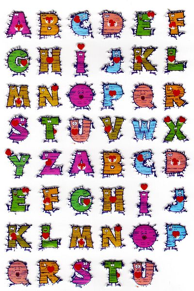 Limmy Sticker Embossed A4 Size Stiker Notebook, Planner Label, -(lim219) - Graffiti letters