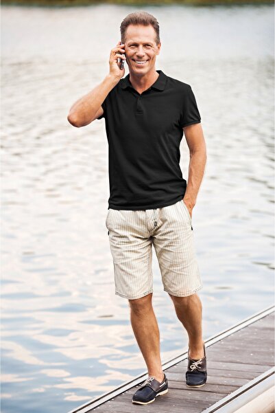 MAGORS Μπλουζάκι πόλο με λαιμόκοψη Unisex, ανθεκτικό στη συρρίκνωση, λεπτή εφαρμογή, στενό κόψιμο από βαμβακερό ύφασμα