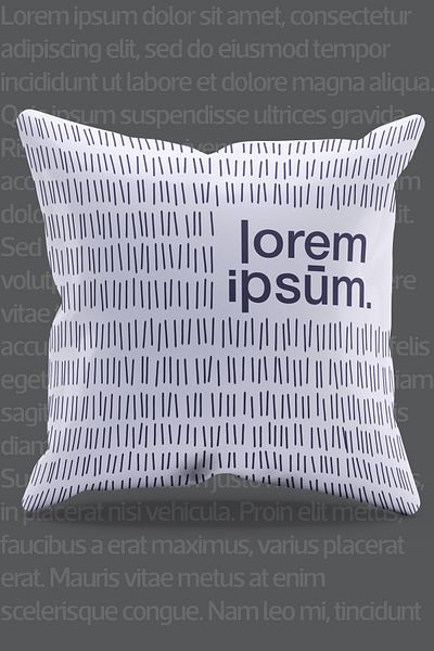 Moud's Double Sided Printed Lorem Ipsum Patterned Suede Throw Pillow Cover -PL925