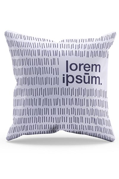 Moud's Double Sided Printed Lorem Ipsum Patterned Suede Throw Pillow Cover -PL925