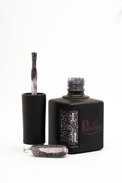 PIOVERE Kalıcı Oje Glitter Simli G28 Titanium (15ml)