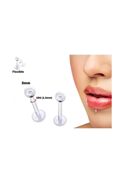 Bylin Bioplastik (Bioplast) Görünmez Dudak Piercingi - 1 Adet fiyatıdır