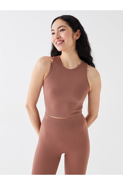 LC Waikiki Gerade geschnittenes Damen-Athletenshirt mit Rundhalsausschnitt