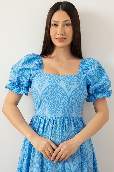 PULLIMM Rochie din popelin cu gât pătrat 3161