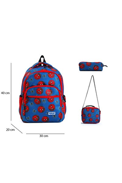 MASTER PACK Set geantă de școală nutritivă cu suport pentru stilou