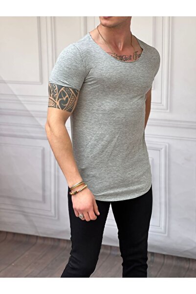 THE ONE Tricou de bază cu decupaj oval pentru bărbați