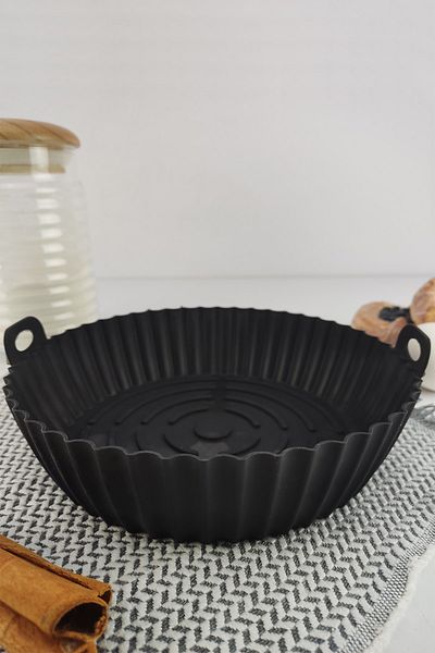 Digithome Fireproof Non-Stick Silicone Handle Airfryer Mold 20 Cm Black – Thn75825 C1-1-18