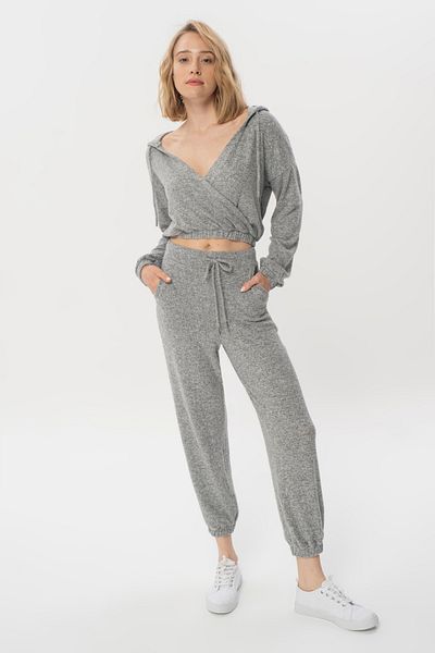 Re-clo Kelly Crop, Organic Fabric Wrapped Cropped Sweatshirt