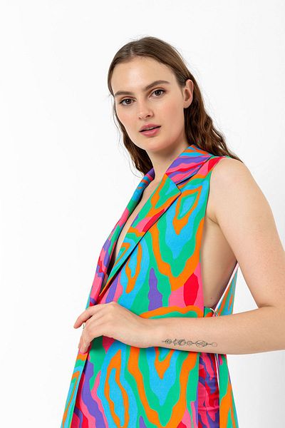 Swass Patterned Buckle Vest