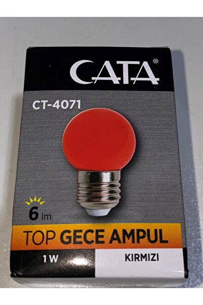 Cata Kırmızı Ampul Ct-4071 1w Kırmızı Top Gece Lambası