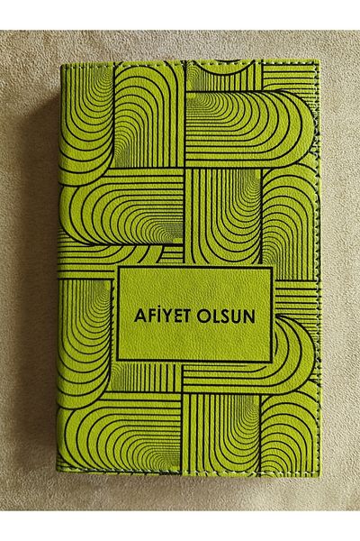 ankara menü (1 piece) 13x21 Box, Leather Account Receipt Pad, Printed Change Box, Ticket