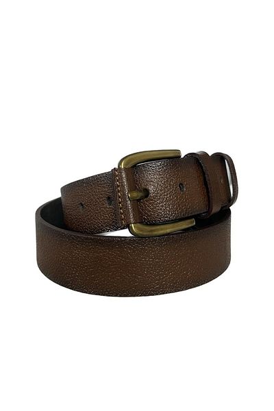 Fossil Tasado Brown Genuine Plain Leather Sports 4 cm Men's Belt
