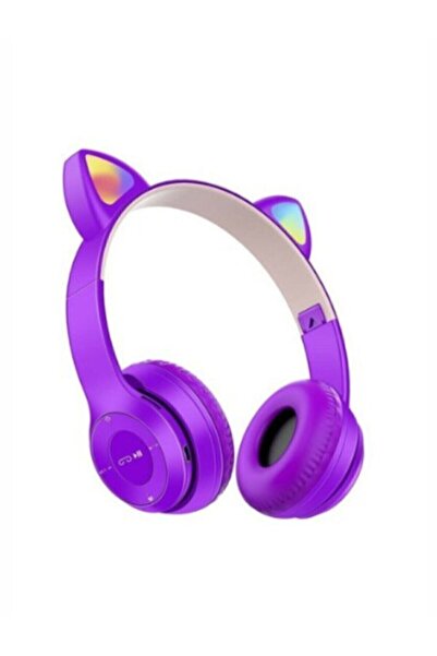 peltech Kablosuz Bluetooth Kulaküstü Rgb Kedi Desenli Kulaklık P47m