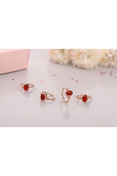 By Atölye Doğal Akik Gümüş Yüzük