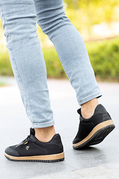 BOUIS Ανδρικά, μαύρα καπνιστά, κλασικά αθλητικά παπούτσια με κορδόνια, εύκαμπτα αθλητικά παπούτσια κατά του ιδρώτα