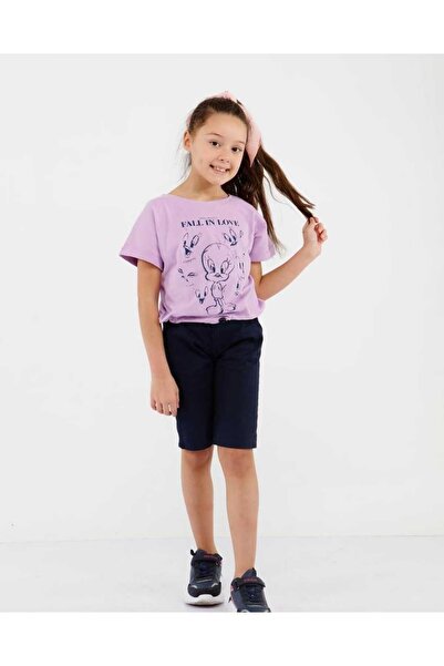 BOBBY JR KİDSWEAR Κοριτσίστικο T-Shirt Twe με τύπωμα Λιλά