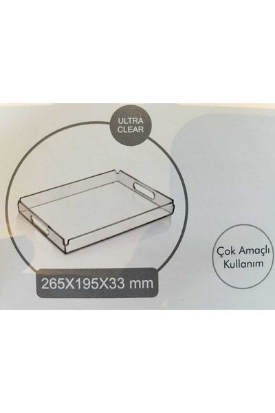 OBİDEV Plexiglass Transparent Decorative Presentation Tray