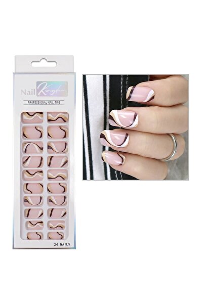 Nail Master 24'lü Desenli Takma Tırnak Seti Zararsız Yapıştırıcı