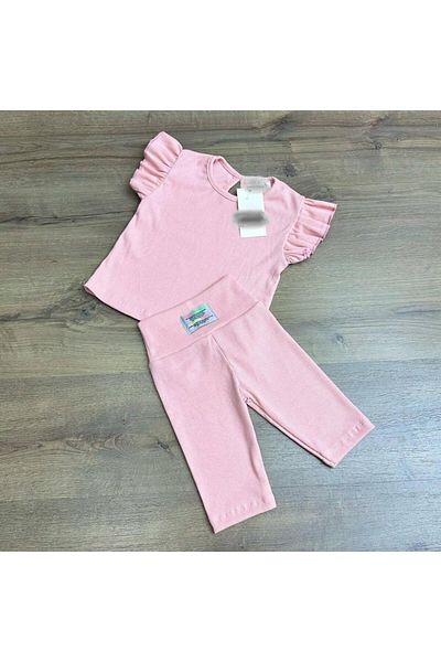 Mars girl's leggings bottom top pajama set