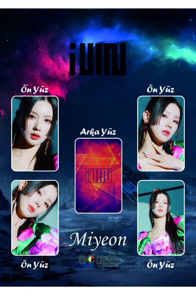 ÜÇ MART BASKI MERKEZİ (G)-IDLE-Miyeon PhotoCard Yüksek Kalite (FotoKart,PC)