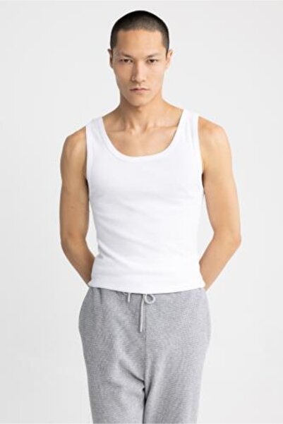 DeFacto Slim Fit Ribbed Undershirt