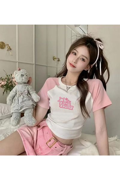 Touz Mânecă albă în stil Harajuku