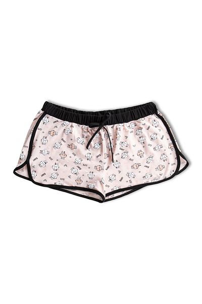 HNX Pantaloni scurti mini pentru femei cu modele din bumbac