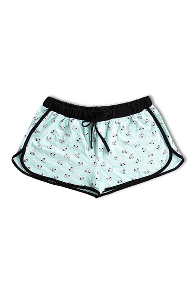 HNX Cotton Patterned Women's Mini Shorts with Piping