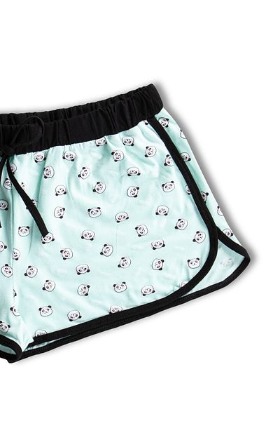 HNX Cotton Patterned Women's Mini Shorts with Piping
